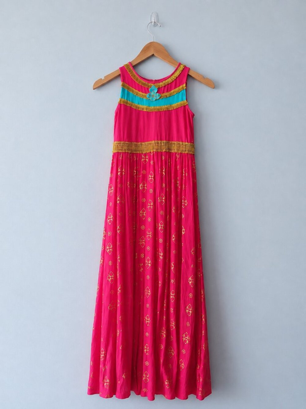 Disney‎ Aladdin Jasmine Pink & Gold Maxi Costume Dress Girls M (7/8) Mad Engine
